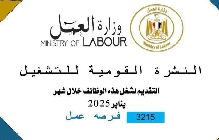 وزارة
      العمل:
      3215
      فُرصة
      عمل
      جديدة
      في
      35
      شركة
      خاصة
      تنتظر
      شباب...اليوم
      الأربعاء،
      1
      يناير
      2025
      10:28
      صـ
       
      منذ
      8
      دقائق - غاية التعليمية